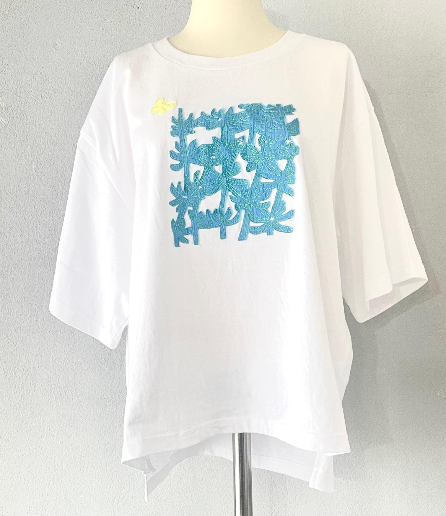 ヤエムグラ　草花元気な刺繍Tシャツ　ボタニカル　ビッグシルエットあり　 | 9枚目